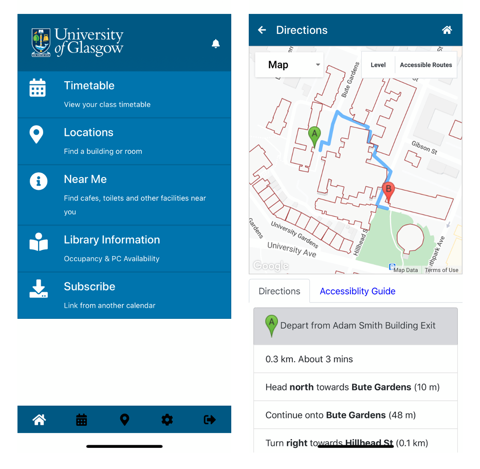 a screenshot of UofG Life App