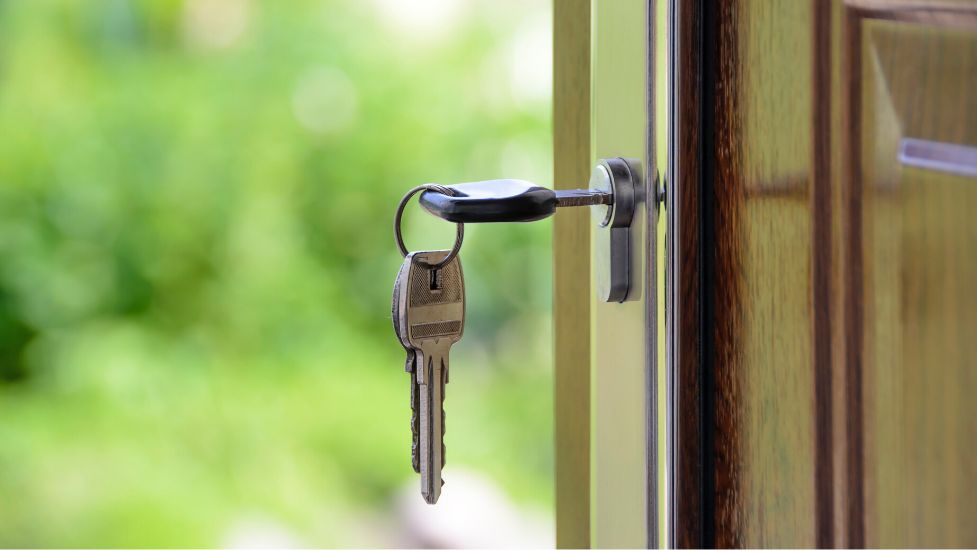 keys in a door