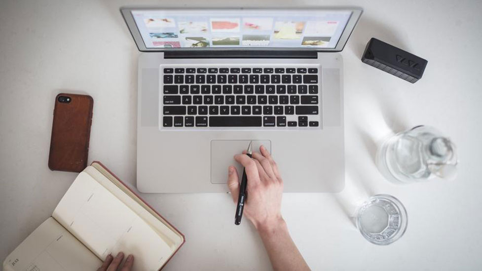 a person working on a laptop