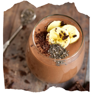 a chocolate smoothie