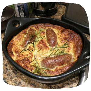 a baking dish with food in it