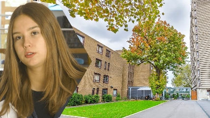 a person standing in front of a building