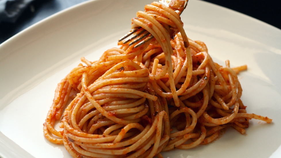 plate of spaghetti