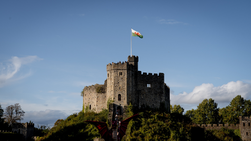 a castle on top of a hill