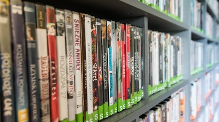 a book shelf filled with books