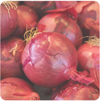 a pile of red onions