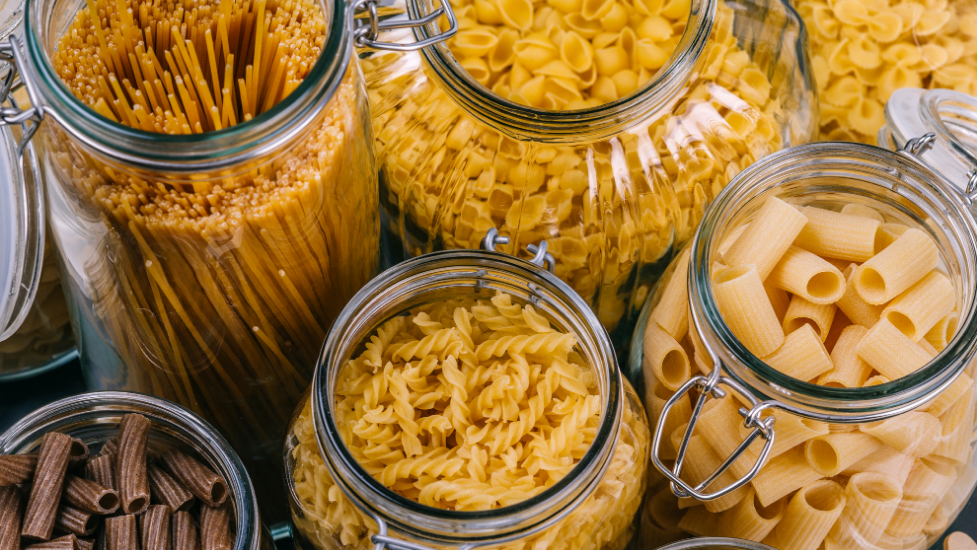 jars full of pasta