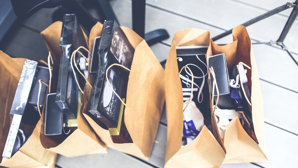 items in shopping bags