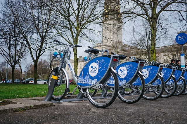 nextbikes lined up