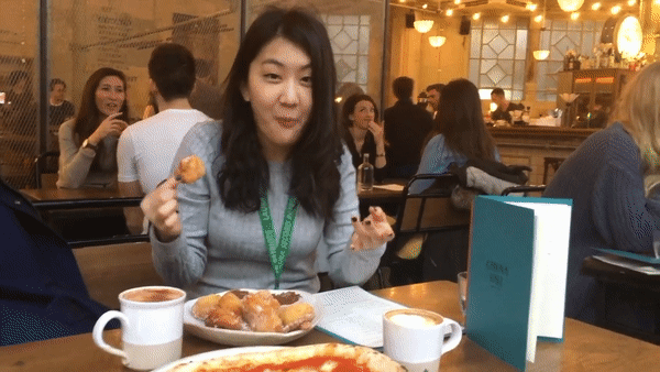 Girl in Brixton eating