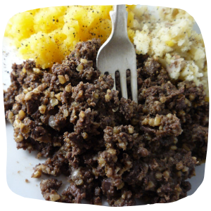 haggis on a plate