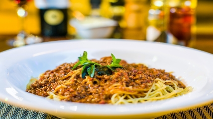 a plate of food on a table