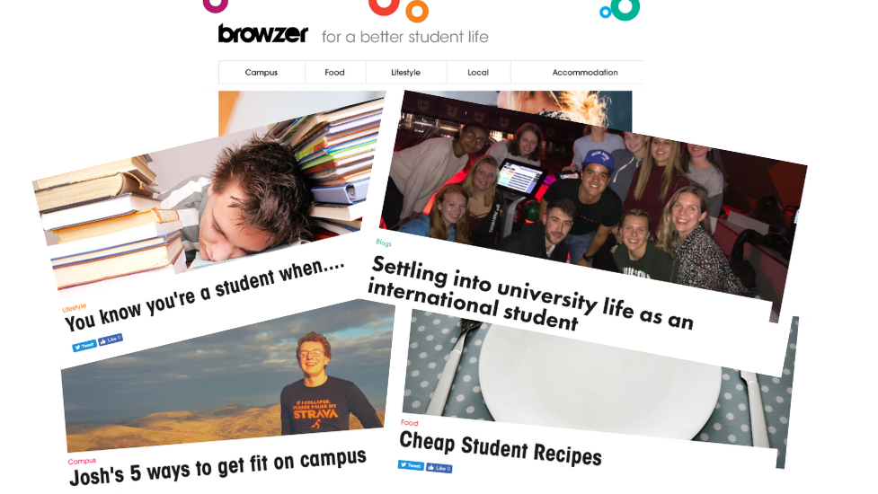 a screenshot of different articles from browzer